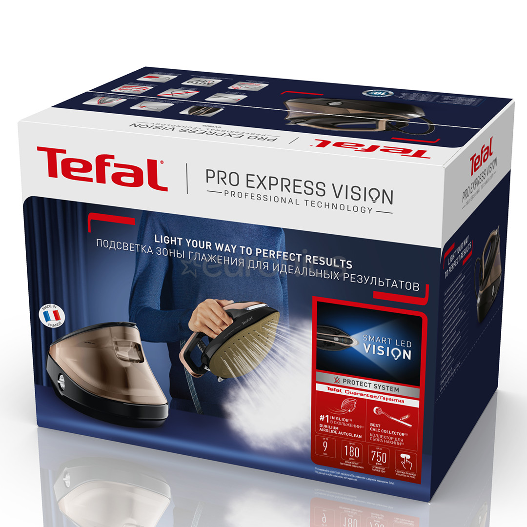 Tefal Pro Express Vision, 3000 Вт, черный/золотистый - Гладильная система