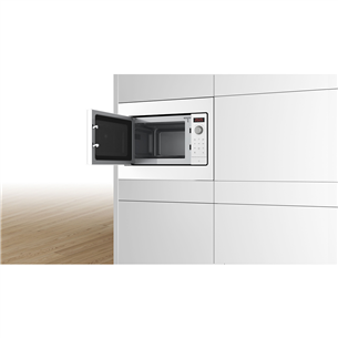 Bosch Serie 2, 20 л, 800 Вт, белый - Интегрируемая микроволновая печь