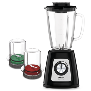 Tefal Blendforce 2 Glass, 800 W, 1.25 L, must - Blender + jahvataja ja hakkija