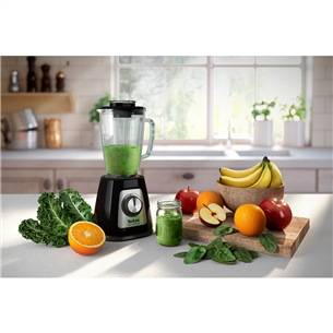 Tefal Blendforce 2 Glass, 800 W, 1.25 L, must - Blender + jahvataja ja hakkija