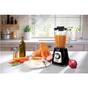 Tefal Blendforce 2 Glass, 800 W, 1.25 L, must - Blender + jahvataja ja hakkija