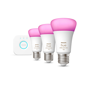 Philips Hue White and Color Ambiance, E27, 3 tk, värviline - Nutivalgusti stardikomplekt