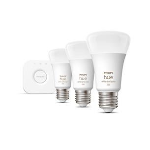 Philips Hue White and Color Ambiance, E27, 3 pcs, color - Smart Lights Starter Pack