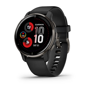 Garmin Venu 2 Plus, 43 мм, черный - Спортивные смарт-часы