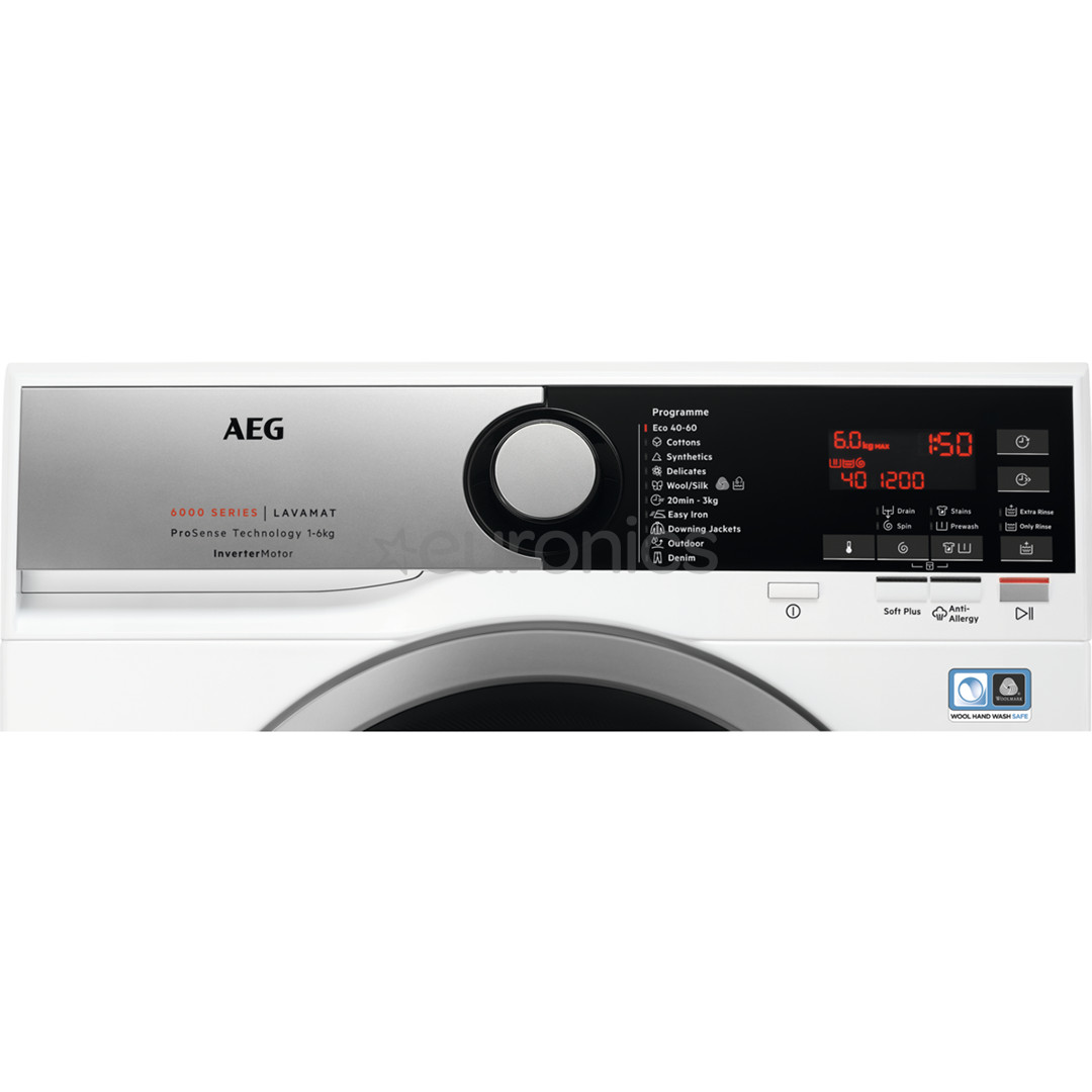 AEG 6000 Serie, 6 кг, глубина 37,2 см, 1200 об/мин - Стиральная машина с передней загрузкой