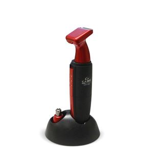 GA.MA Ovetto, black/red - Facial hair trimmer