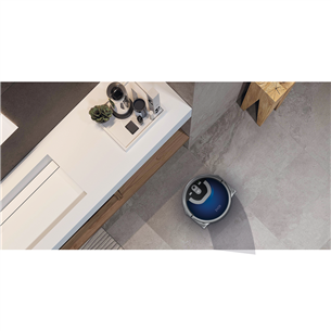 Zaco W450, сухая и влажная уборка, серый/синий - Моющий робот-пылесос