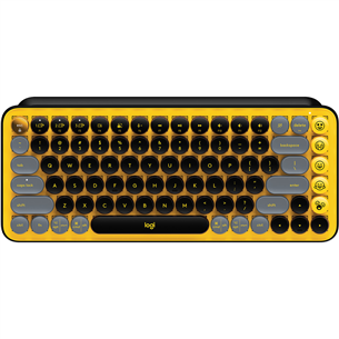 Logitech POP Keys Emoji Brown Tactile, SWE, kollane - Mehaaniline klaviatuur