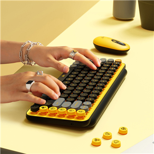 Logitech POP Keys Wireless Mechanical Emoji, RUS, kollane - Juhtmevaba klaviatuur