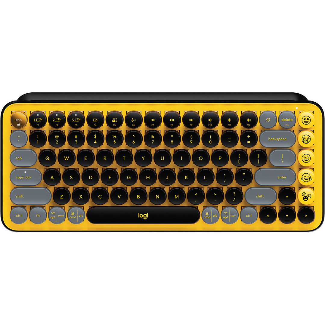 Logitech POP Keys Emoji Brown Tactile, US, желтый - Механическая клавиатура