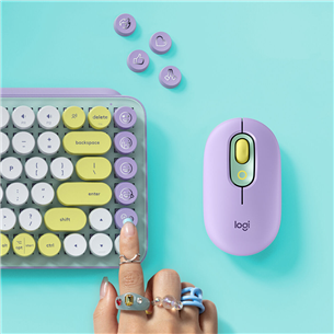 Logitech POP Keys Wireless Mechanical Emoji, RUS, lilla - Juhtmevaba klaviatuur