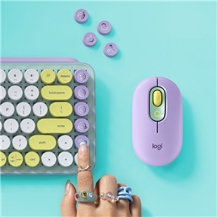 Logitech POP Keys Emoji Brown Tactile, US, зеленый/белый - Механическая клавиатура