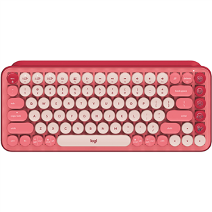 Logitech POP Keys Emoji Brown Tactile, SWE, roosa - Mehaaniline klaviatuur