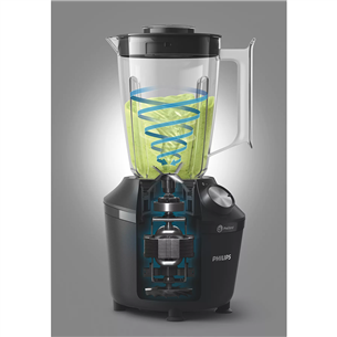 Philips 3000 Series, 600 W, 1.25 L, must - Blender + Spordipudel