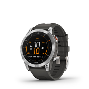 Garmin EPIX 2, slate / black silicone band - Sports watch