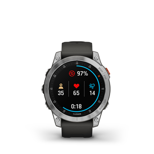 Garmin EPIX 2, slate / black silicone band - Sports watch