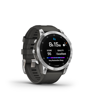 Garmin EPIX 2, серый / черный силиконовый ремешок - Спортивные часы