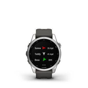 Garmin fenix 7S, 42 mm, hõbedane / hall rihm - Spordikell