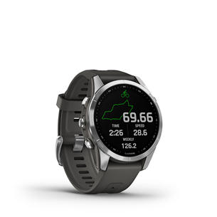 Garmin fenix 7S, 42 мм, серебристый / графитовый ремешок - Спортивные часы