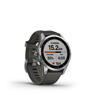 Garmin fenix 7S, 42 мм, серебристый / графитовый ремешок - Спортивные часы