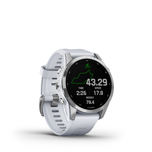 Garmin fenix 7S, 42 mm, hõbedane / valge rihm - Spordikell