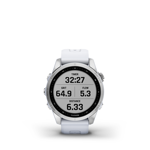 Garmin fenix 7S, 42 mm, hõbedane / valge rihm - Spordikell