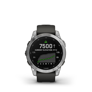 Garmin fenix 7, 47 мм, серебристый / графитовый ремешок - Спортивные часы