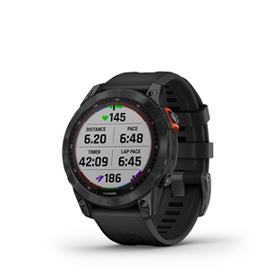 Garmin fenix 7 Solar, 47 мм, серый / черный ремешок - Спортивные часы