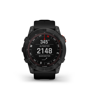 Garmin fenix 7X - Solar Edition, 51 mm, must / silikoon rihm - Spordikell