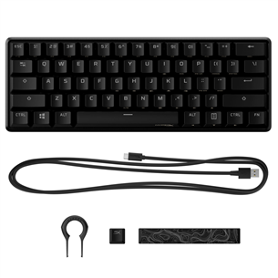 HyperX Alloy Origins 60, HX Red Switch, US, must - Mehaaniline klaviatuur