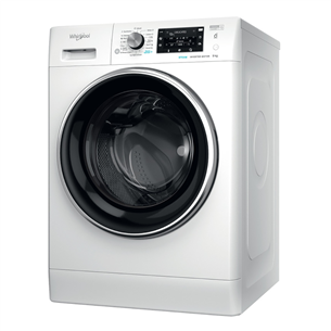 Whirlpool, 9 кг, глубина 63 см, белый - Отдельностоящая стиральная машина