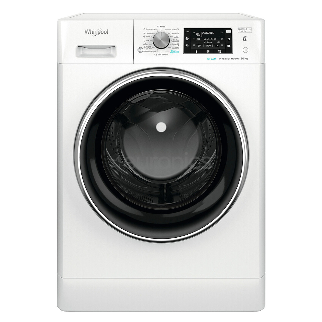 Whirlpool, 10 kg, sügavus 60,5 cm, 1400 p/min - Eestlaetav pesumasin