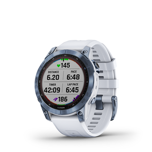 Garmin fenix 7 Sapphire Solar, 47 mm, mineraalsinine DLC titaan / lubjakivitooni silikoon rihm - Spordikell