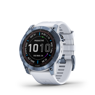 Garmin fenix 7X Sapphire Solar, 51 mm, mineraalsinine DLC titaan / lubjakivitooni rihm - Spordikell