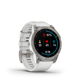 Garmin EPIX 2 Sapphire, титановый белый/белый ремешок - Спортивные часы 010-02582-21