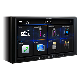 Alpine iLX-W690D, 7'' puuteekraan, Apple CarPlay, Android Auto, must - Auto multimeediakeskus