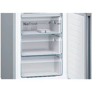 Bosch NoFrost, 326 л, нерж. сталь - Холодильник