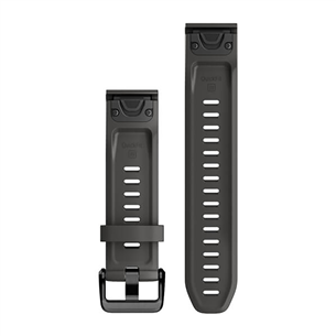 Garmin fenix 7S, 20mm, QuickFit, black silicone - Replacement band