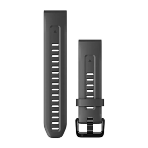 Garmin fenix 7S, 20mm, QuickFit, graphite silicone - Replacement band 010-13102-01