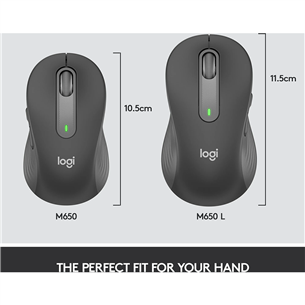 Logitech Signature M650 L, vaikne, must - Juhtmevaba optiline hiir