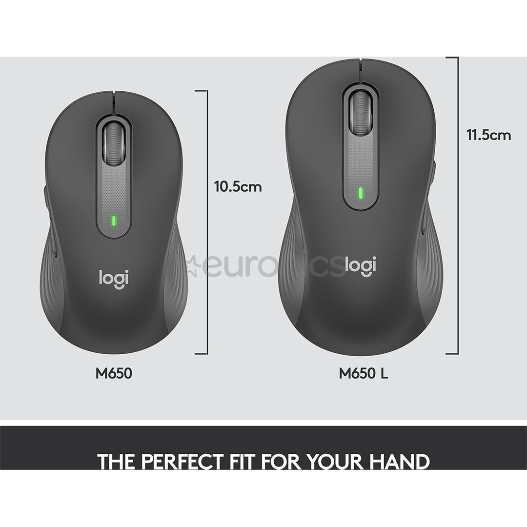 Logitech Signature M650 L, черный - Беспроводная оптическая мышь