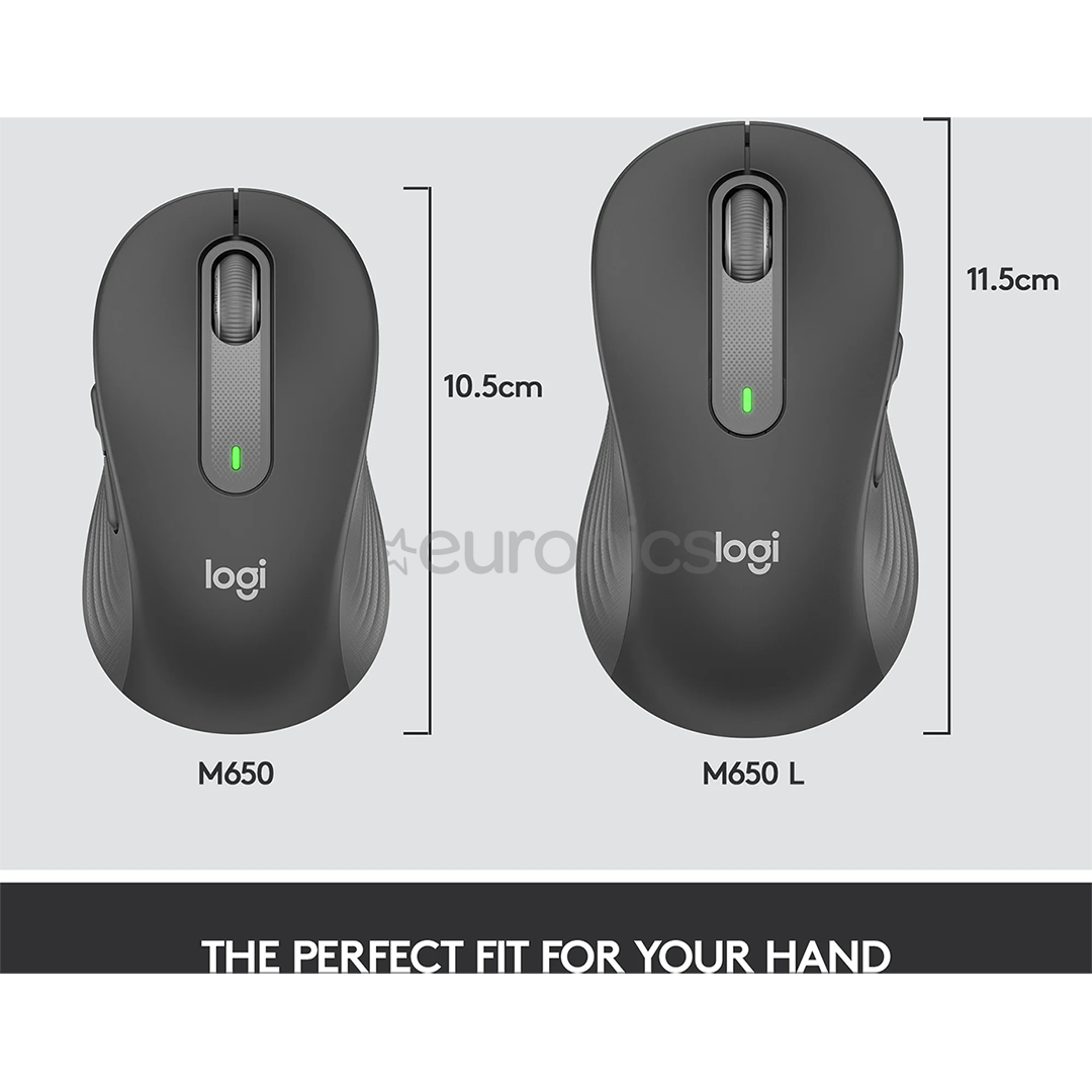 Logitech Signature M650 L, black - Wireless mouse