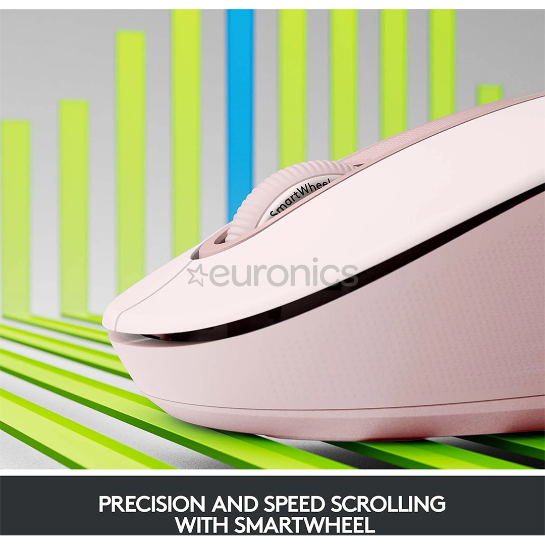 Logitech Signature M650 L, silent, pink - Wireless Optical Mouse