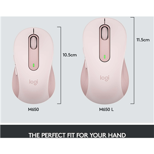 Logitech Signature M650, silent, pink - Wireless Optical Mouse