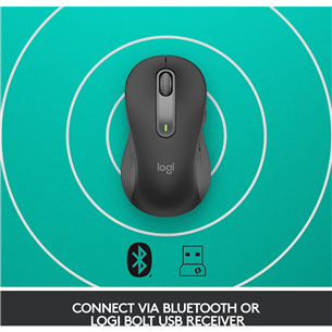 Logitech Signature M650 L, vasakukäeline, must - Juhtmevaba optiline hiir