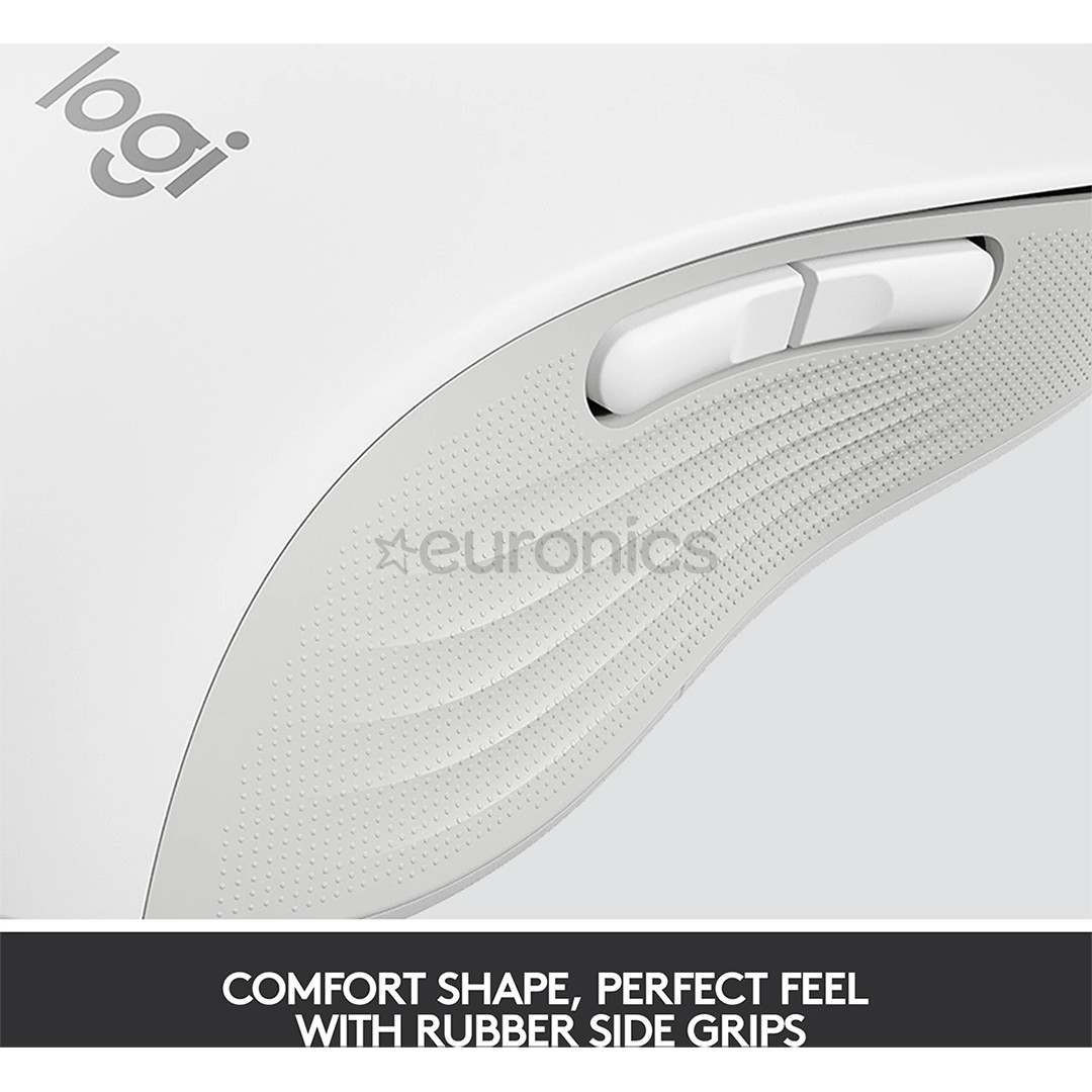 Logitech Signature M650 L, left handed, silent, white - Wireless Optical Mouse