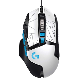 Logitech G502 Hero League of Legends Edition, valge/must/helesinine - Juhtmega hiir