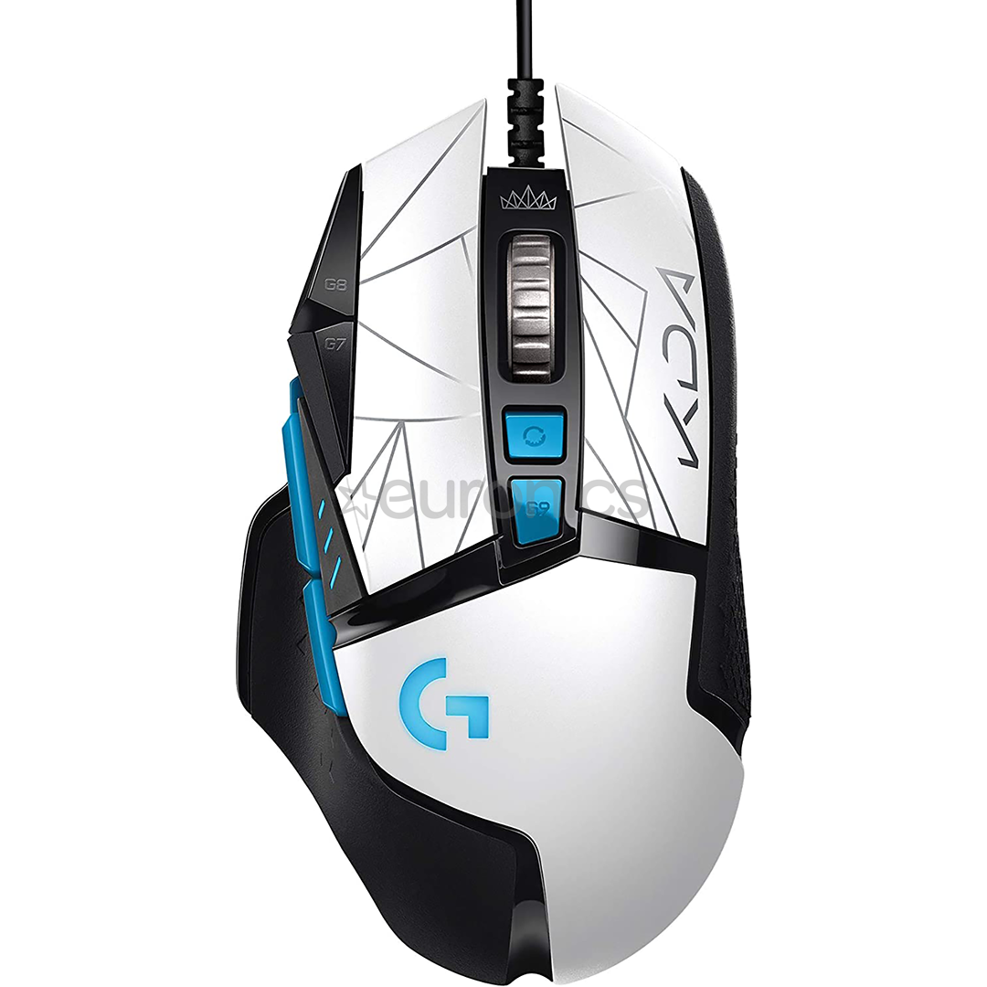 Logitech G502 Hero League of Legends Edition, белый/черный/голубой - Проводная мышь
