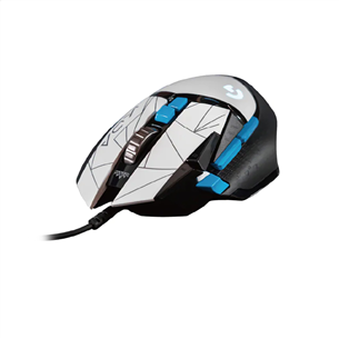 Logitech G502 Hero League of Legends Edition, valge/must/helesinine - Juhtmega hiir