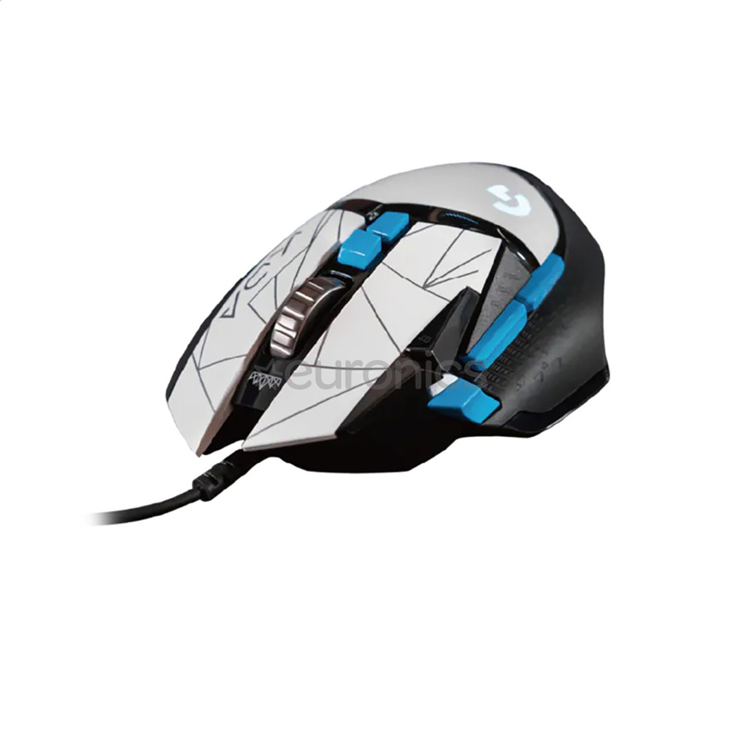 Logitech G502 Hero League of Legends Edition, white/black/light blue - Wired mouse